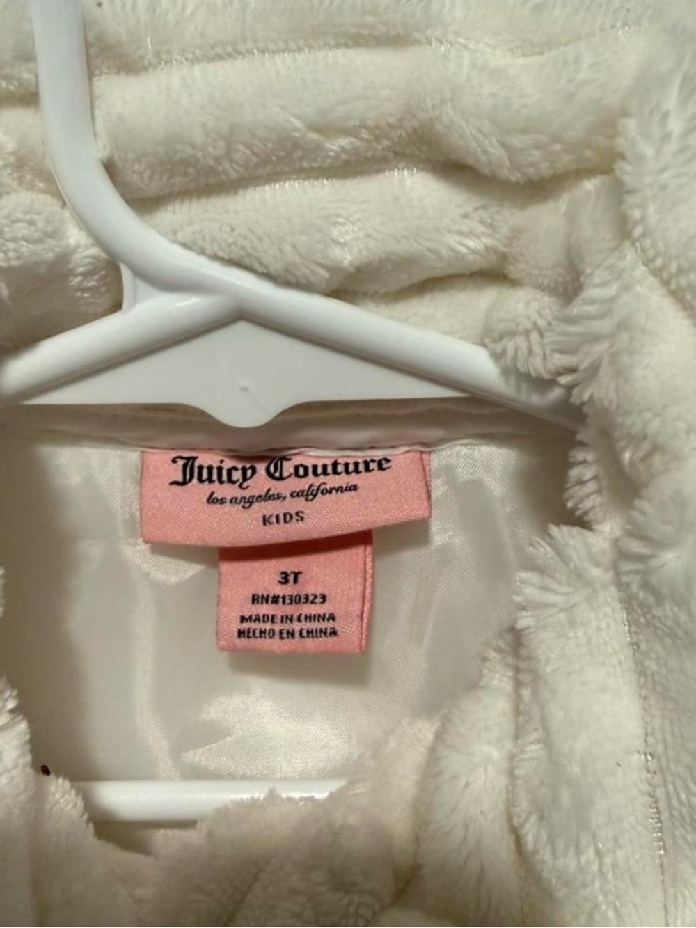 Juicy Couture Cream Textured Faux-Fur Peplum Coat - Picture 3 of 6